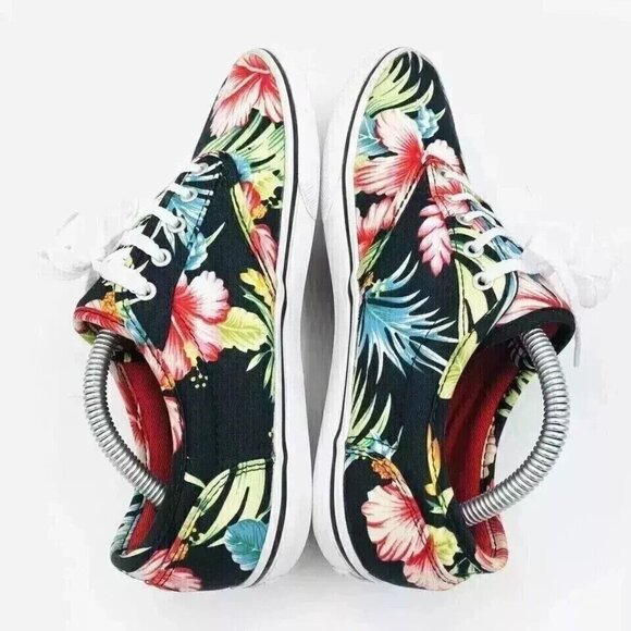 Vans Shoes Womens Size 6 Colorful Floral Off The Wall Sneakers Hawaiian Tropical - Picture 11 of 11